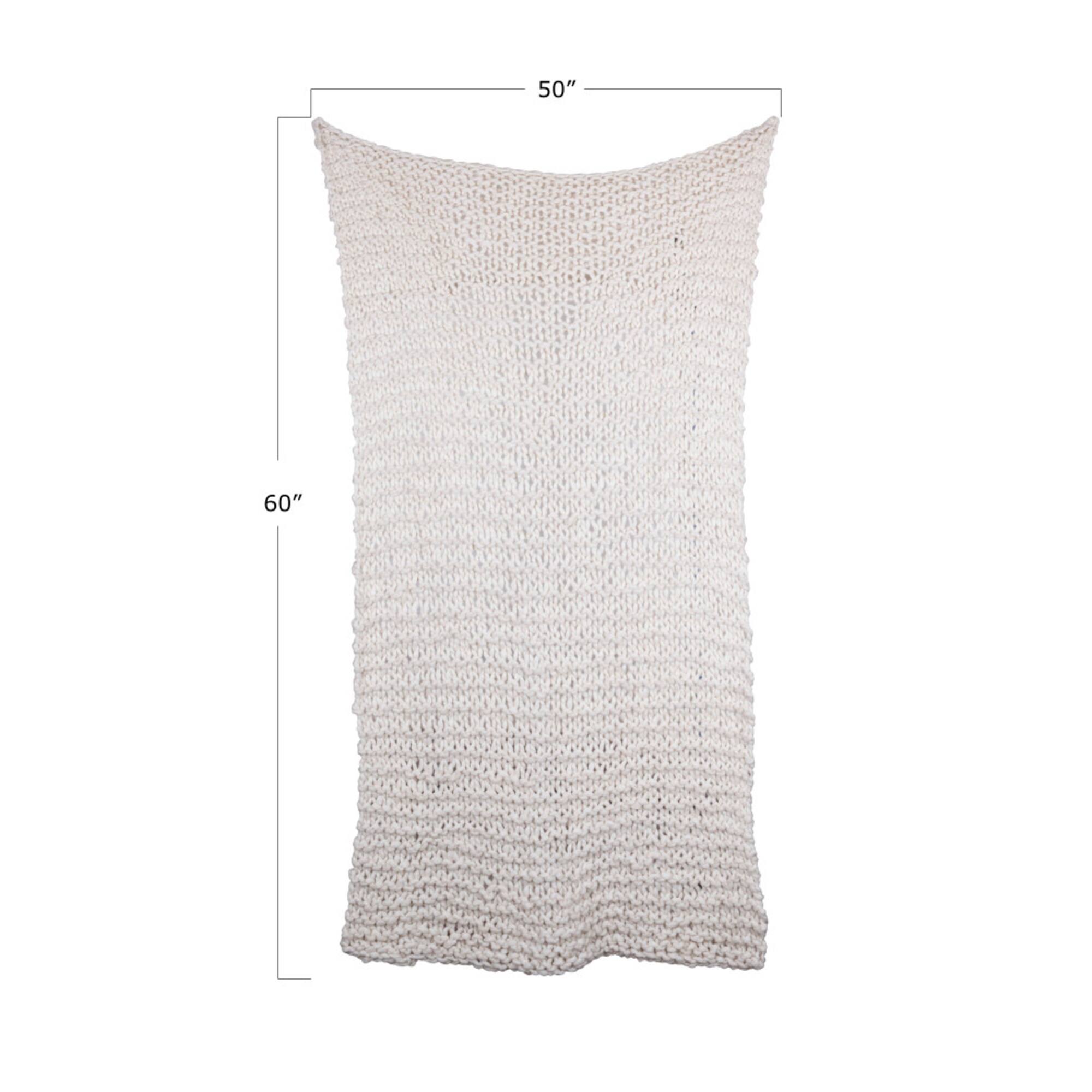 Hello Honey® Cream Acrylic Chunky Knit Throw Blanket